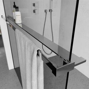 Arlo Plus Walk-In Nano zuhanyfal több méretben, 8 mm vastag vízlepergető biztonsági üveggel, króm színű, 200 cm magas