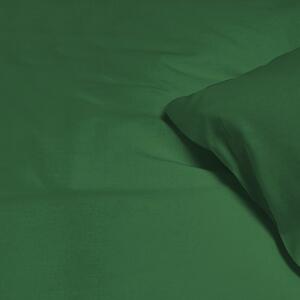 Goldea pamut ágyneműhuzat garnitúra - sötét zöld 140 x 200 és 70 x 90 cm