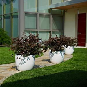 Díszcserép Aria 54 cm – fehér, modern, beltéri - Fehér - 31 - 50 cm