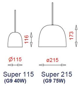 Piet Hein - Super 115 Opal/Red Cable - Lampemesteren