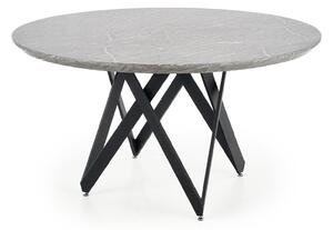 Gustimo Asztal, MDF és Fém, Szürke / Fekete, Ø140xM77 cm