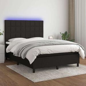 VidaXL - LED-es Ágy - Rugós - 140x190 cm