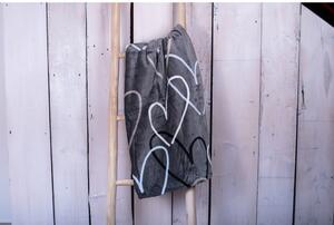 Heart szürke-barna mikroplüss takaró, 150 x 200 cm - My House