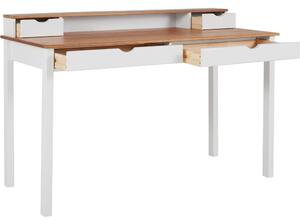 Gava fehér-barna íróasztal polccal borovi fenyőből - Støraa