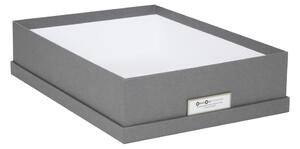 Oskar szürke irattartó doboz címkével, A4 - Bigso Box of Sweden