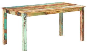 Újrahasznosított tömör fa étkezőasztal 160 x 80 x 76 cm