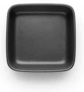Nordic fekete agyagkerámia szervírozó tányér, 11 x 11 cm - Eva Solo
