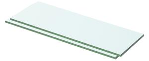 2 db átlátszó üveg paneles polc 50 x 12 cm