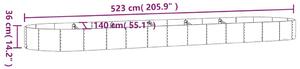 VidaXL antracitszürke porszórt acél kerti magaságyás 523x140x36 cm