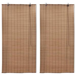 2 db barna bambusz redőny 120 x 220 cm