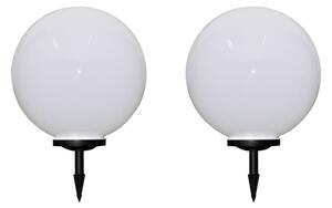 2 db kültéri gyalogjáró LED-lámpa cölöppel 50 cm