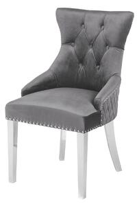 CASTLE ezüstszürke bársony szék