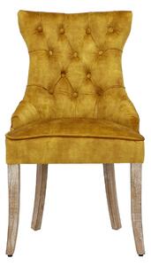 CASTLE sárga bársony szék