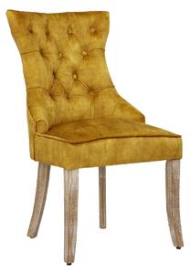 CASTLE sárga bársony szék