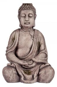 Ibergarden Dekoratív Kerti figura Buddha Szürke Polyresin (25 x 50,5 x 32,5 cm)