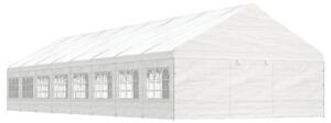 Fehér polietilén pavilon tetővel 17,84 x 5,88 x 3,75 m