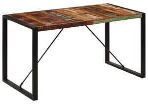 Tömör újrahasznosított fa étkezőasztal 140 x 70 x 75 cm