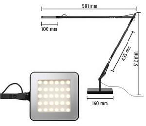 Flos - Kelvin Asztali Lámpa LED Anthracite - Lampemesteren