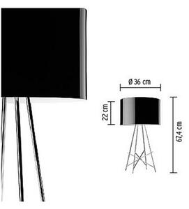 Flos - Ray Asztali Lámpa Black - Lampemesteren