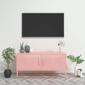 Rózsaszín acél TV-szekrény 105 x 35 x 50 cm