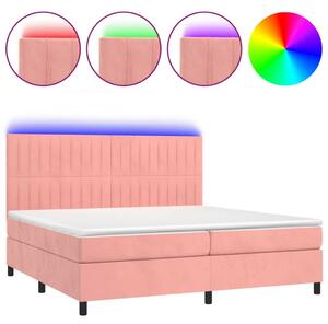 VidaXL LED-es Bársony Ágy - 200x200 cm