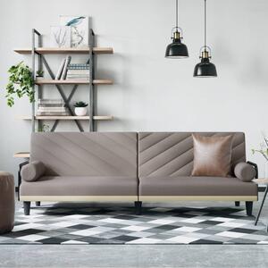VidaXL tópszínű szövet kanapéágy karfákkal