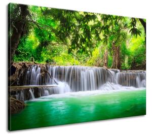 Gario Vászonkép Thaiföld és Kanjanaburi vízesés Méret: 60 x 40 cm