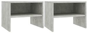 2 db betonszürke szerelt fa éjjeliszekrény 40 x 30 x 30 cm