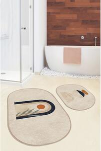 Bézs fürdőszobai kilépő szett 2 db-os 60x100 cm – Mila Home