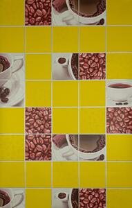 Kávés konyhai mintás tapéta (6941)