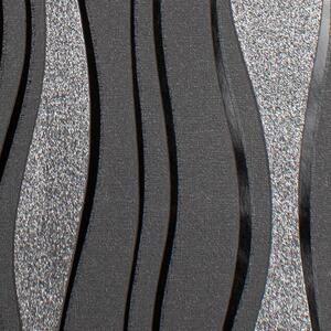 Fekete hullám mintás tapéta (13191-30)