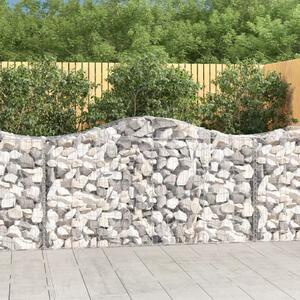 5 db íves horganyzott vas gabion kosár 200 x 50 x 100/120 cm