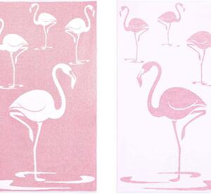Goldea nagy frottír strandtörölköző flamingó madaras - 90 x 160 cm 90 x 160 cm