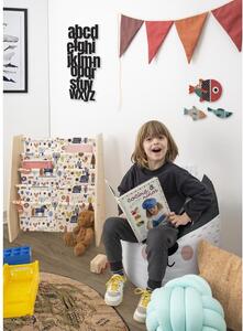 Bézs gyerek szövet könyvespolc 60x70 cm Nordic - Folkifreckles