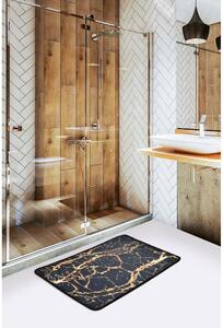 Fekete-aranyszínű fürdőszobai kilépő 60x40 cm Goldes - Foutastic