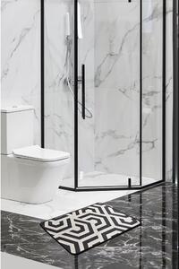 Fehér-fekete fürdőszobai kilépő 60x40 cm Line - Foutastic