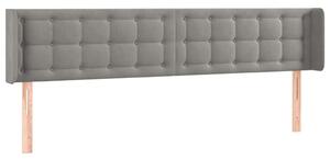 Bársony LED Fejtámla - Világosszürke - 203cm