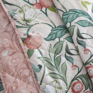 Zöld-rózsaszín ágytakaró franciaágyra 220x230 cm Clarence Floral - Catherine Lansfield