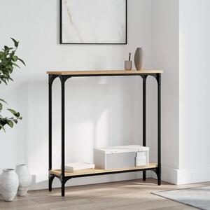 Sonoma tölgyfa konzolasztal 75 x 22,5 x 75 cm rétegelt fából