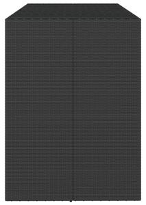 VidaXL fekete polyrattan üveglapos bárasztal 185 x 80 x 110 cm