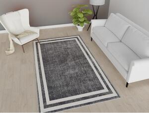 Fehér-szürke mosható szőnyeg 180x120 cm - Vitaus