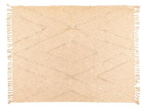 Bézs pamut ágytakaró franciaágyra 250x260 cm Sahara - Tiseco Home Studio