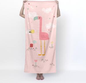 Világos rózsaszín gyerek fürdőlepedő 150x70 cm Hola – Moshi Moshi