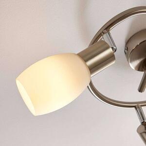 Lindby - Arda 3 Mennyezeti Lámpa Stainless Steel/OpalLindby - Lampemesteren