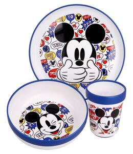 Disney Mickey 3 részes, csúszásmentes étkészlet díszdobozban