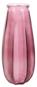 Üveg váza 28cm, rózsaszín - CORNICHON