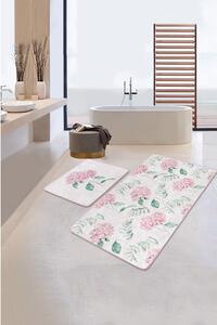 Fehér-rózsaszín fürdőszobai kilépő szett 2 db-os 60x100 cm – Mila Home