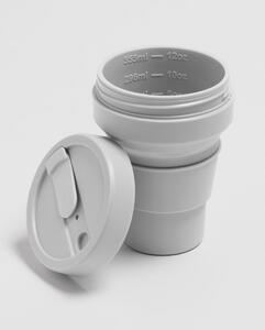 Pocket Cup Cashmere szürke összecsukható utazópohár, 355 ml - Stojo