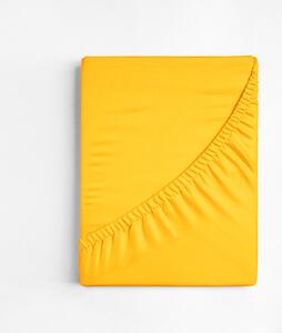 Jersey gumis lepedő - napsárga, 90/100x200 +28 cm