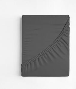 Jersey gumis lepedő - antracit szürke, 90/100x200 +28 cm